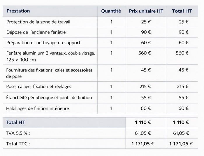  Devis de fenêtre en aluminium