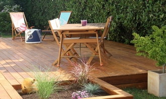 Terrasse en bois exotique